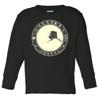 Juneau Alaska Retro Toddler Long Sleeve Shirt