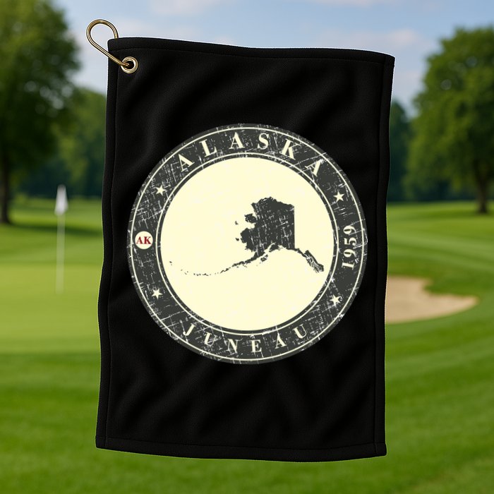 Juneau Alaska Retro Golf Towel