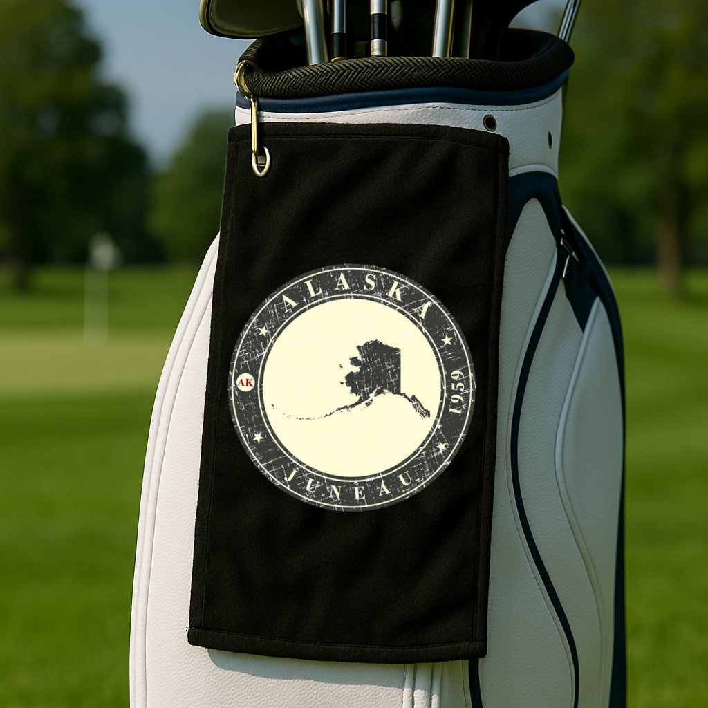Juneau Alaska Retro Golf Towel