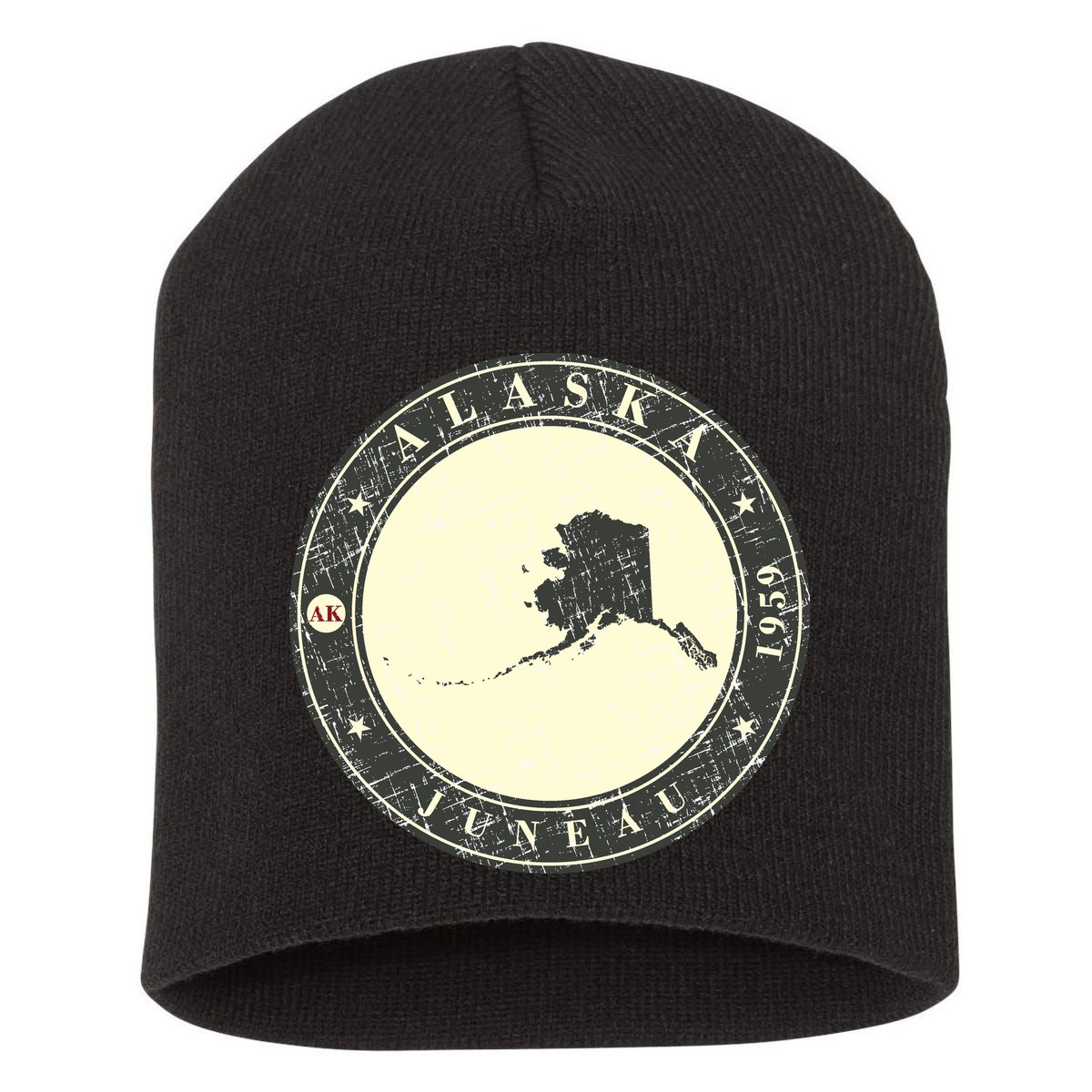 Juneau Alaska Retro Short Acrylic Beanie