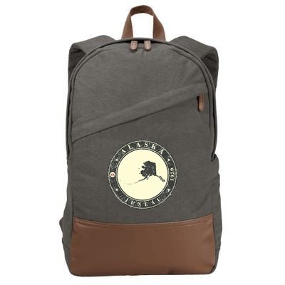 Juneau Alaska Retro Cotton Canvas Backpack
