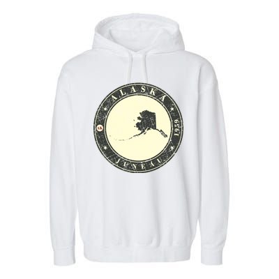 Juneau Alaska Retro Garment-Dyed Fleece Hoodie