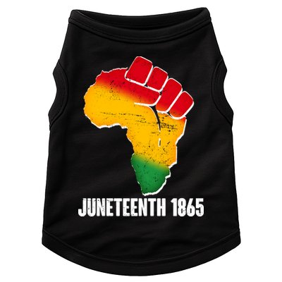 Juneteenth 1865 Africa Map Fist Doggie Tank