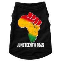 Juneteenth 1865 Africa Map Fist Doggie Tank