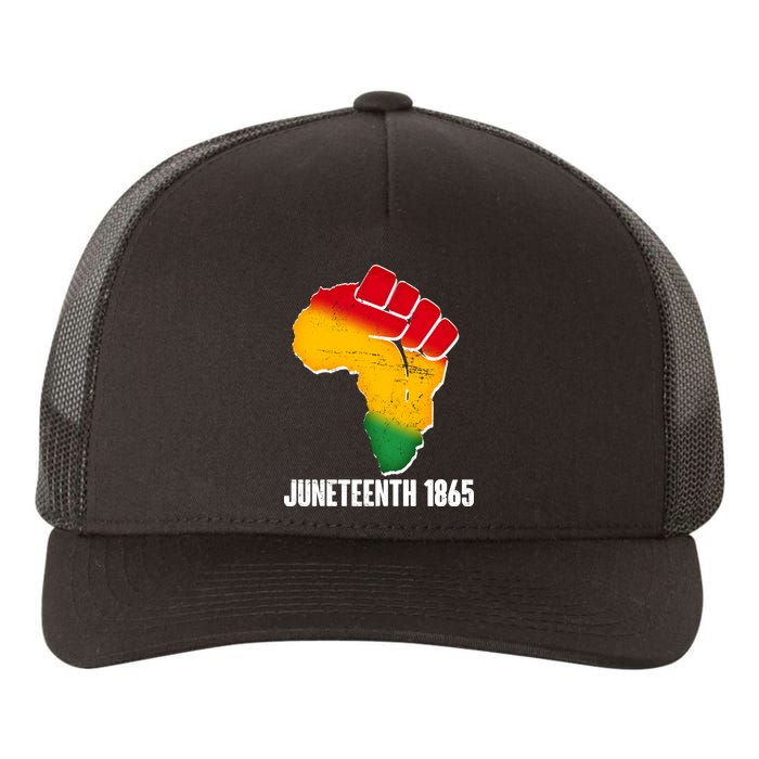 Juneteenth 1865 Africa Map Fist Yupoong Adult 5-Panel Trucker Hat