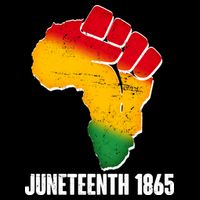Juneteenth 1865 Africa Map Fist Apron