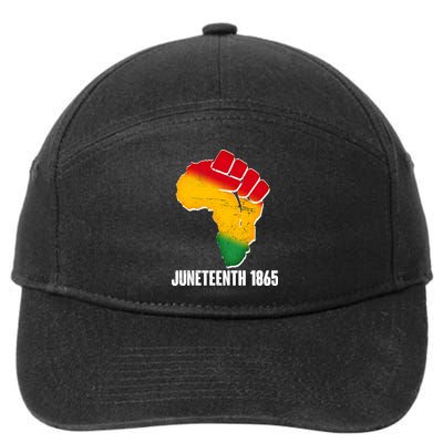 Juneteenth 1865 Africa Map Fist 7-Panel Snapback Hat