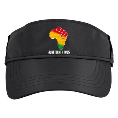 Juneteenth 1865 Africa Map Fist Adult Drive Performance Visor