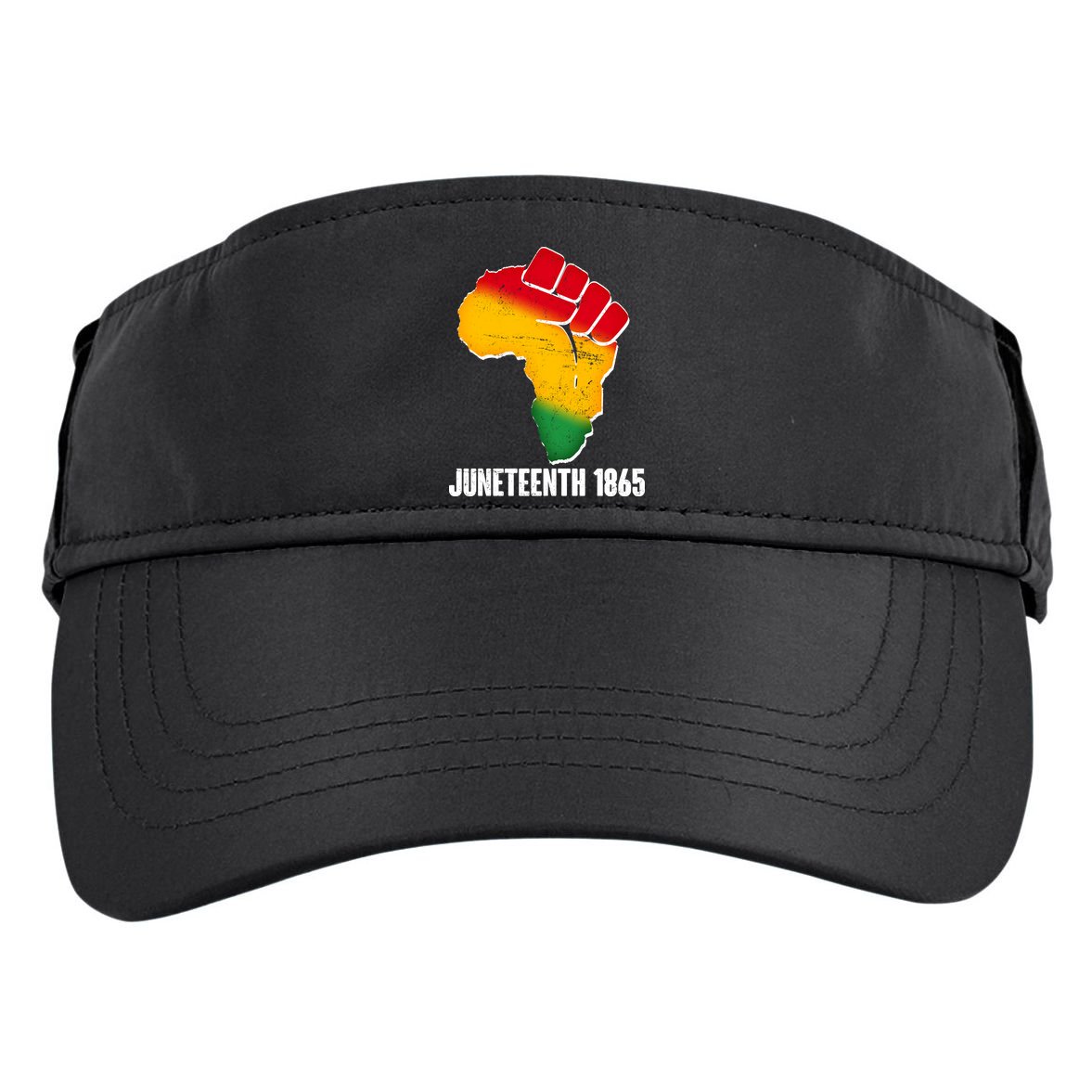 Juneteenth 1865 Africa Map Fist Adult Drive Performance Visor