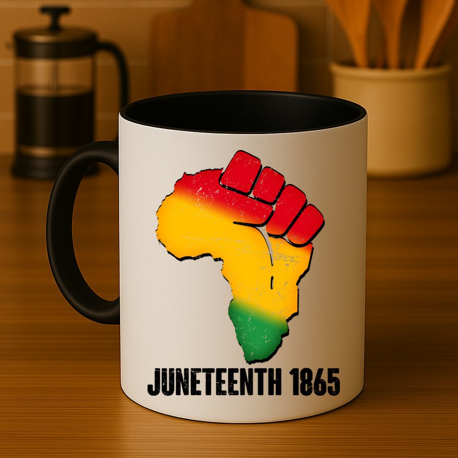 Juneteenth 1865 Africa Map Fist Mug