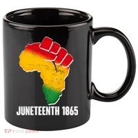 Juneteenth 1865 Africa Map Fist 11oz C Handle Ceramic Mug