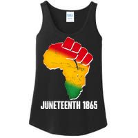 Juneteenth 1865 Africa Map Fist Ladies Essential Tank