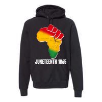 Juneteenth 1865 Africa Map Fist Premium Hoodie