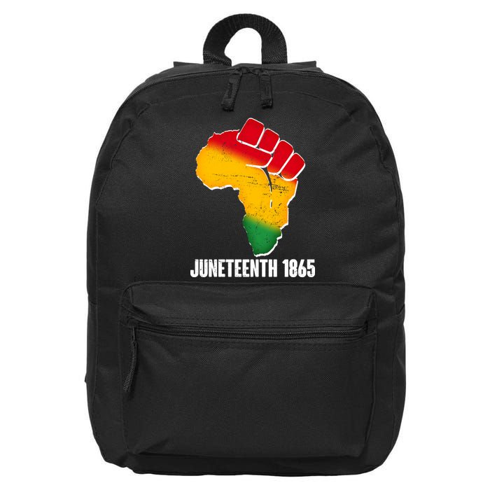 Juneteenth 1865 Africa Map Fist 16 in Basic Backpack