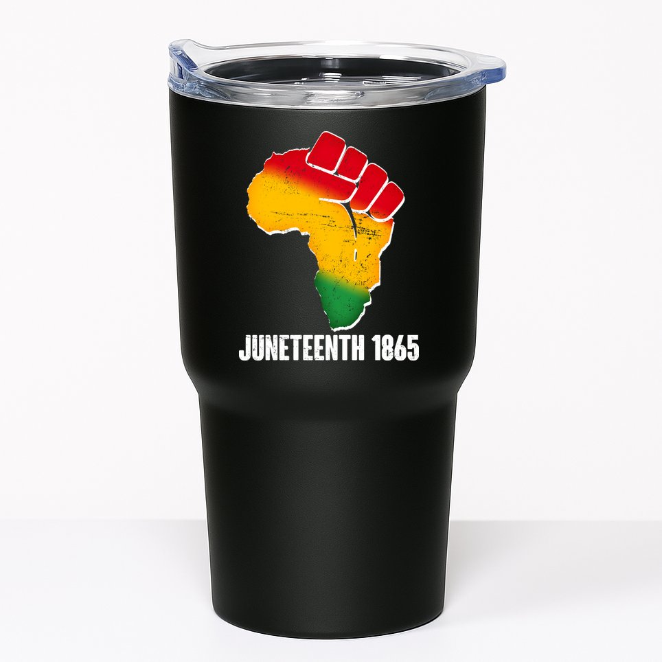 Juneteenth 1865 Africa Map Fist Tumbler