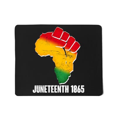 Juneteenth 1865 Africa Map Fist Mousepad