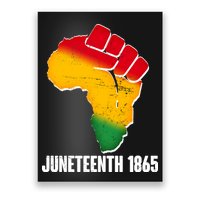 Juneteenth 1865 Africa Map Fist Poster