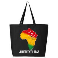 Juneteenth 1865 Africa Map Fist 25L Jumbo Tote