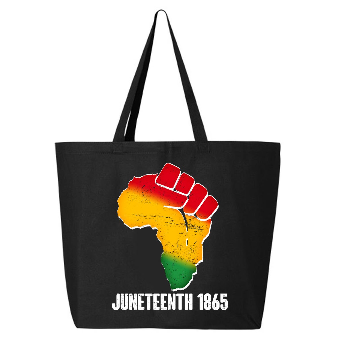 Juneteenth 1865 Africa Map Fist 25L Jumbo Tote