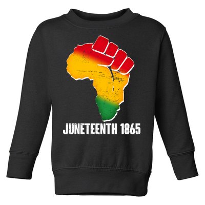 Juneteenth 1865 Africa Map Fist Toddler Sweatshirt