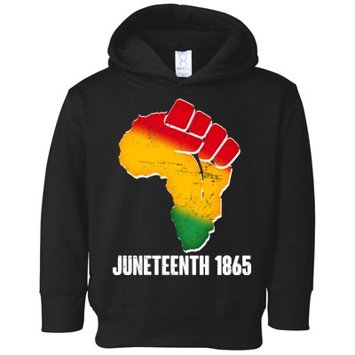 Juneteenth 1865 Africa Map Fist Toddler Hoodie