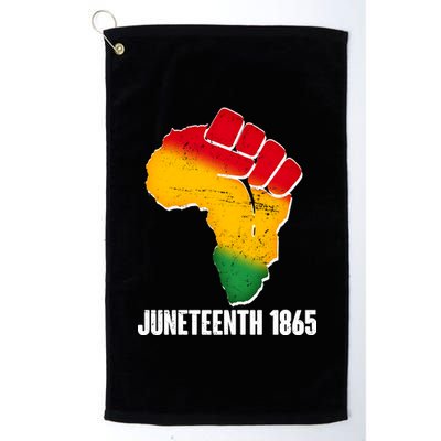 Juneteenth 1865 Africa Map Fist Platinum Collection Golf Towel