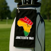 Juneteenth 1865 Africa Map Fist Golf Towel