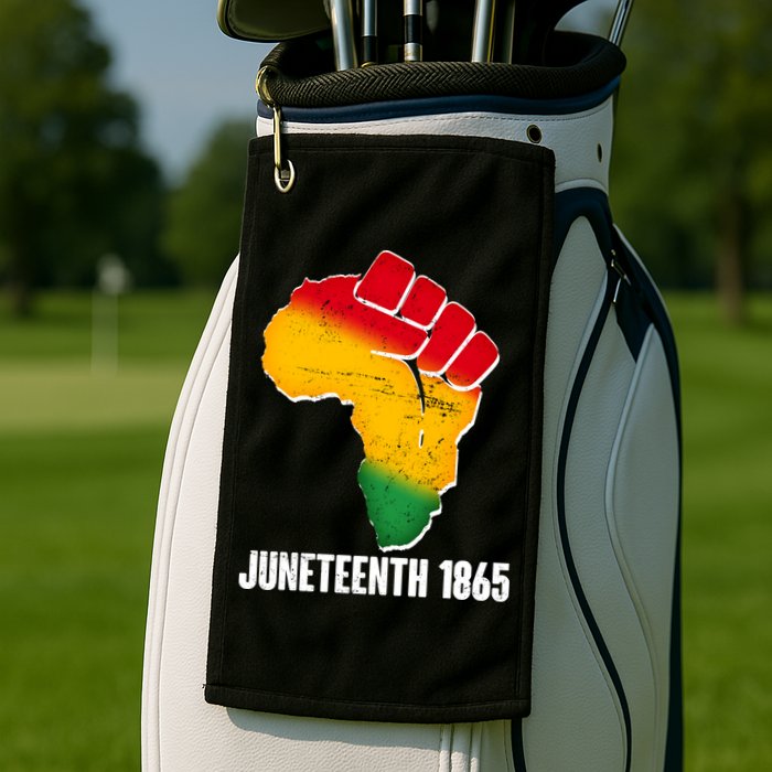 Juneteenth 1865 Africa Map Fist Golf Towel