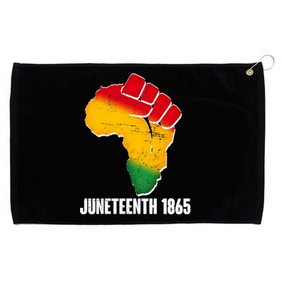 Juneteenth 1865 Africa Map Fist Grommeted Golf Towel