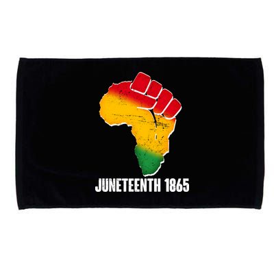 Juneteenth 1865 Africa Map Fist Microfiber Hand Towel