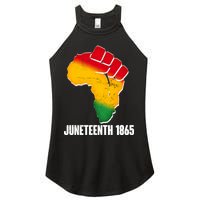 Juneteenth 1865 Africa Map Fist Women's Perfect Tri Rocker Tank