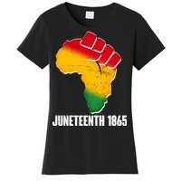 Juneteenth 1865 Africa Map Fist Women's T-Shirt