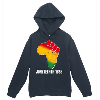 Juneteenth 1865 Africa Map Fist Urban Pullover Hoodie