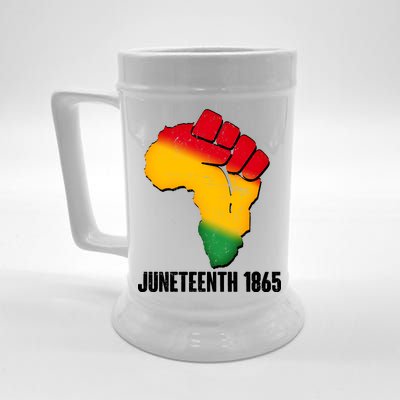 Juneteenth 1865 Africa Map Fist Beer Stein