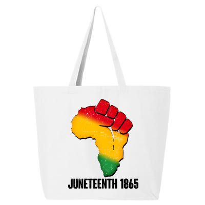 Juneteenth 1865 Africa Map Fist 25L Jumbo Tote