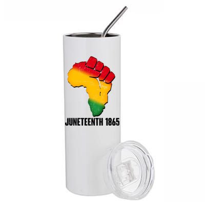 Juneteenth 1865 Africa Map Fist Stainless Steel Tumbler