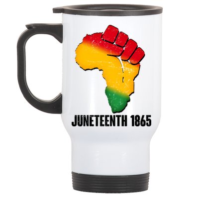 Juneteenth 1865 Africa Map Fist Stainless Steel Travel Mug