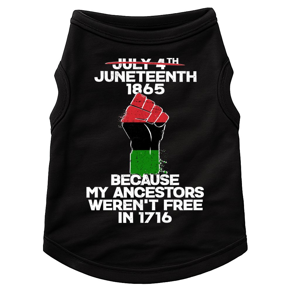 Juneteenth 1865 American African Freedom Day Doggie Tank
