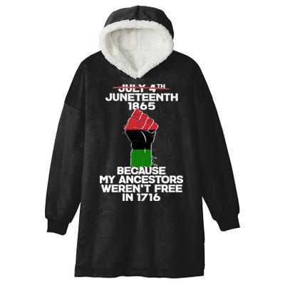 Juneteenth 1865 American African Freedom Day Hooded Wearable Blanket