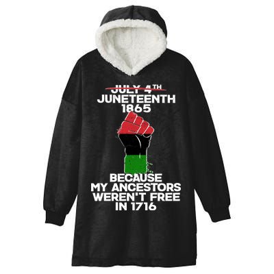 Juneteenth 1865 American African Freedom Day Hooded Wearable Blanket