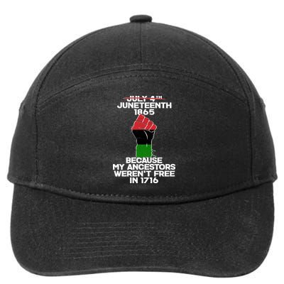 Juneteenth 1865 American African Freedom Day 7-Panel Snapback Hat