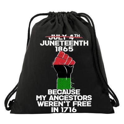 Juneteenth 1865 American African Freedom Day Drawstring Bag