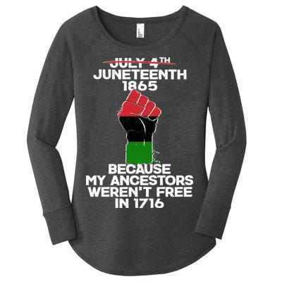 Juneteenth 1865 American African Freedom Day Women's Perfect Tri Tunic Long Sleeve Shirt