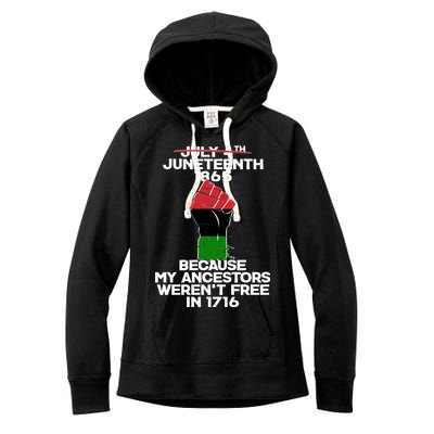 Juneteenth 1865 American African Freedom Day Women's Fleece Hoodie