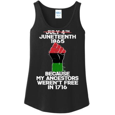 Juneteenth 1865 American African Freedom Day Ladies Essential Tank