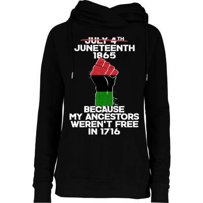 Juneteenth 1865 American African Freedom Day Womens Funnel Neck Pullover Hood