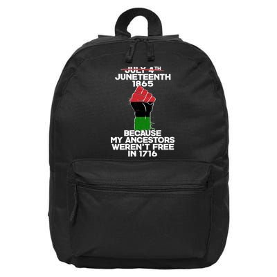 Juneteenth 1865 American African Freedom Day 16 in Basic Backpack