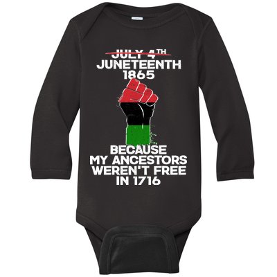 Juneteenth 1865 American African Freedom Day Baby Long Sleeve Bodysuit