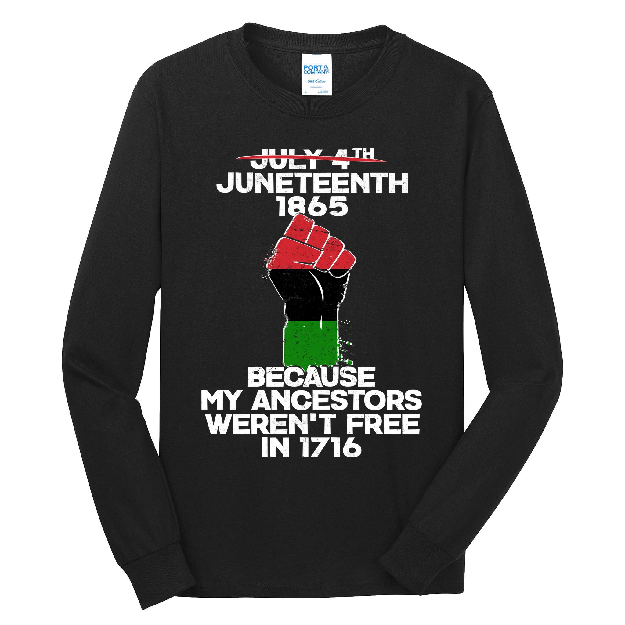 Juneteenth 1865 American African Freedom Day Tall Long Sleeve T-Shirt