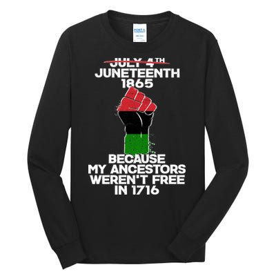 Juneteenth 1865 American African Freedom Day Tall Long Sleeve T-Shirt